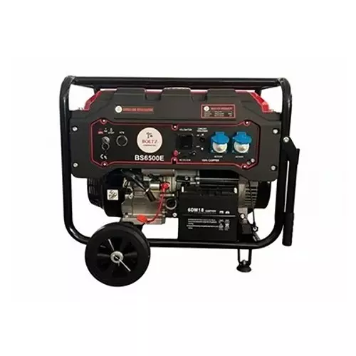 Boltz Corporation Gasoline Generator 5.5 kVA 25 L Fuel Tank 100% Copper Winding with Electric Self Start System & Wheels, BS6500E