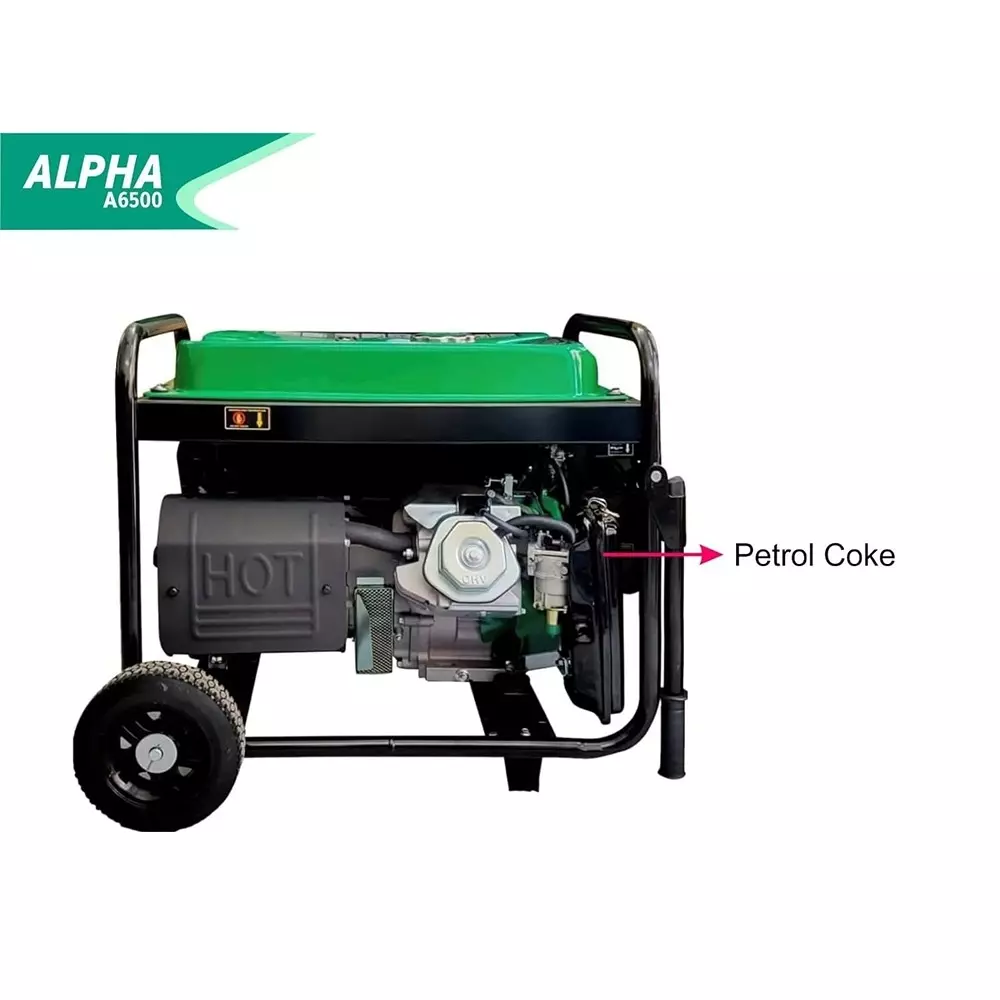 Alpha Portable Generators AVR 5000 W Rated Output 25 L Fuel Capacity 420 CC Engine, A6500