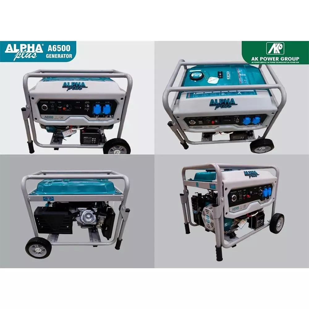 Alpha Plus Portable Generators With Remote AVR 5000 W Rated Output 25 L Fuel Capacity 420 CC Engine, A6500