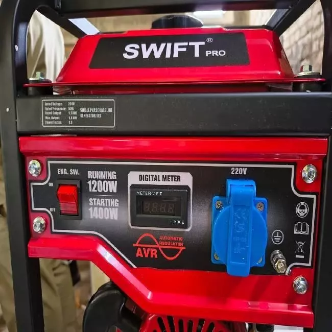 SWIFT Pro Portable Generators AVR 1200 W Rated Output 5 L Fuel Capacity 3 Hp Engine, SW1200