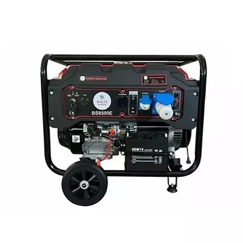 Boltz Corporation Gasoline Generator 7.5 kVA Max Power Copper Winding 3-in-1 Digital Meter with Self Start & Wheels, BS8500E