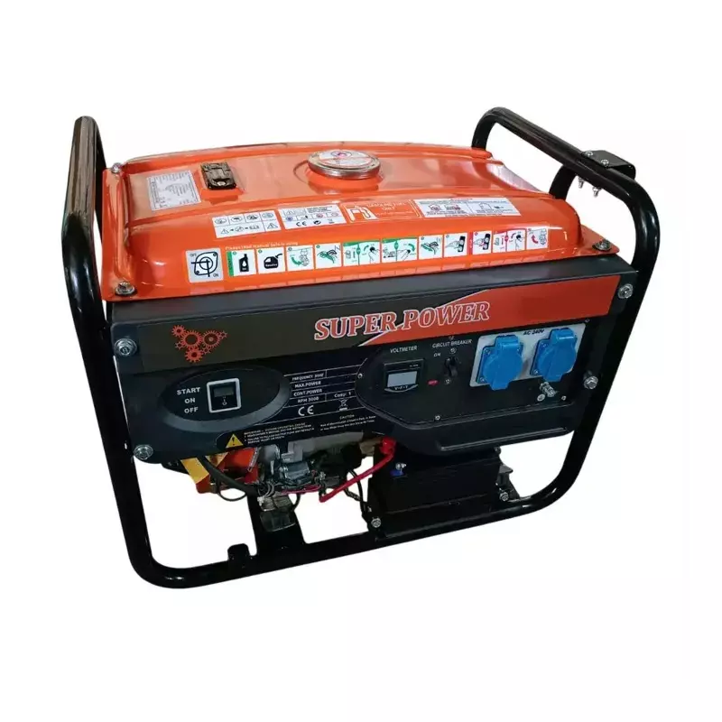 Super Power Portable Petrol Generator 5 kVA Single Phase Recoil & Self Start With 25 L Tank Capacity