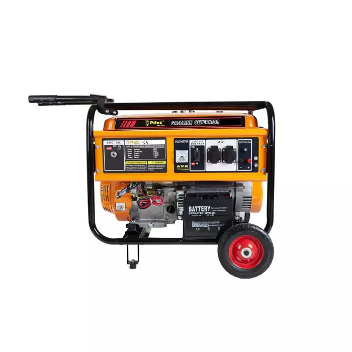 Pilot Gasoline Generator 18 HP Motor 25 L Fuel Tank 4-Stroke 1 Phase 7.5 kW Maximum Power, PL-175X