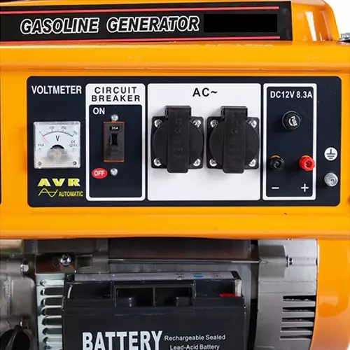 Pilot Gasoline Generator 18 HP Motor 25 L Fuel Tank 4-Stroke 1 Phase 7.5 kW Maximum Power, PL-175X