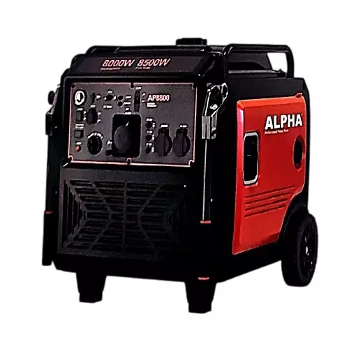 Alpha Portable Generators Silent 8200 W Rated Output 27 L Fuel Capacity 457 CC Engine, A8800