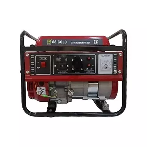 SS Gold Semi Silent Portable Petrol Generator 7 L Tank Capacity 1000 W Peak Power 98 cc Engine Displacement, SS1200