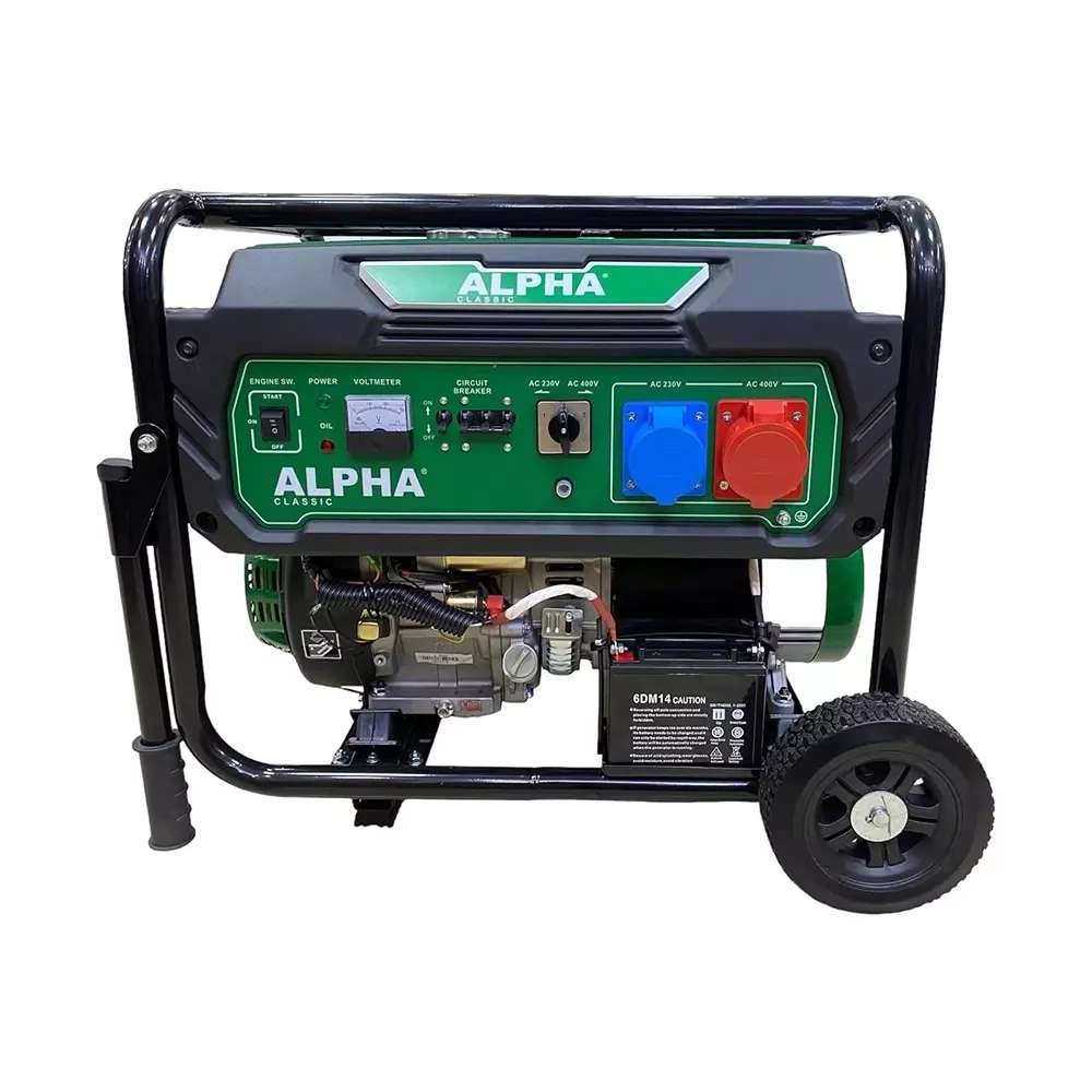 Alpha Portable Generators AVR 9000 W Rated Output 25 L Fuel Capacity 550 CC Engine, A13000