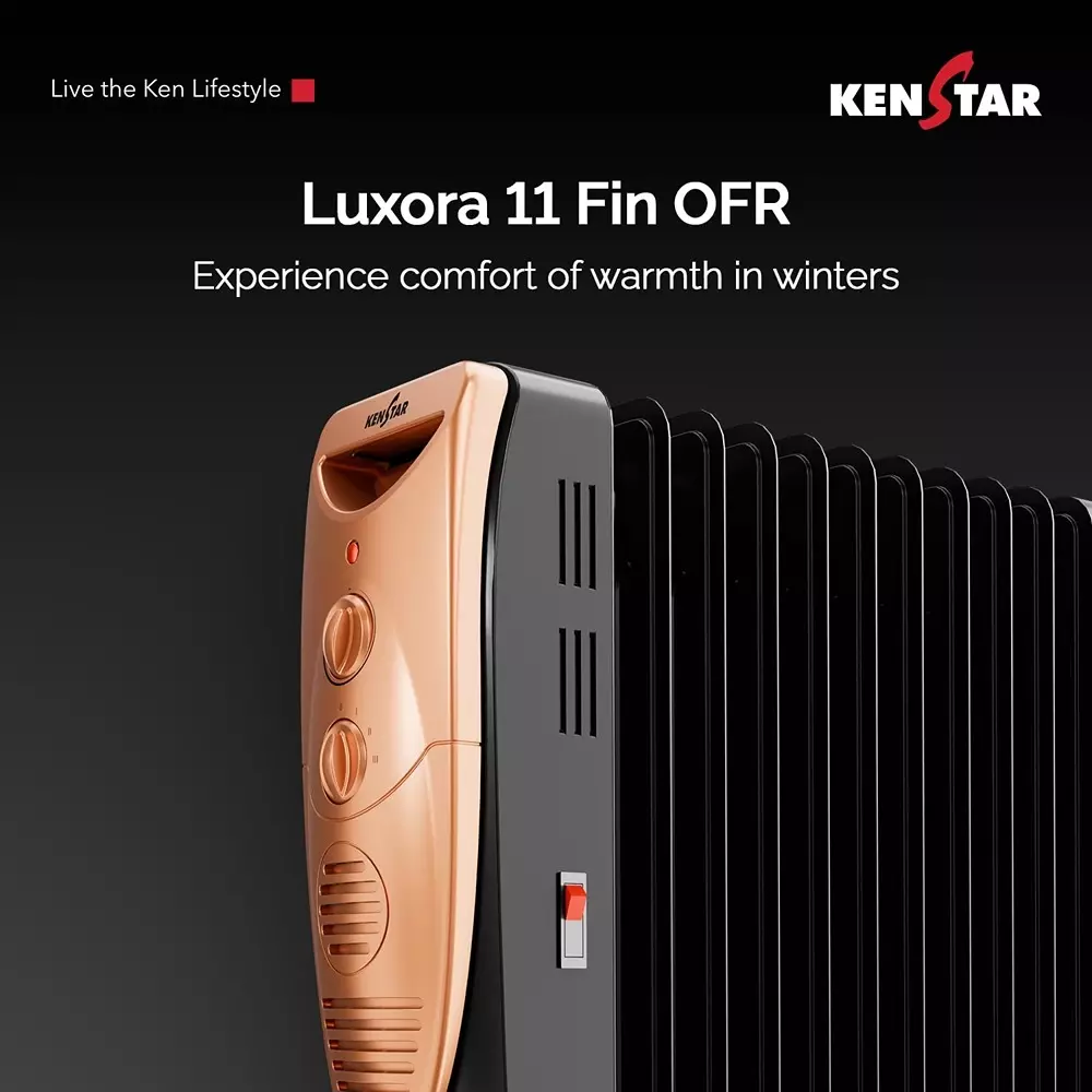 kenstar-2900-w-oil-filled-room-heater-with-400-w-ptc-fan-heater-11-fins-in-black-gold-color-luxora