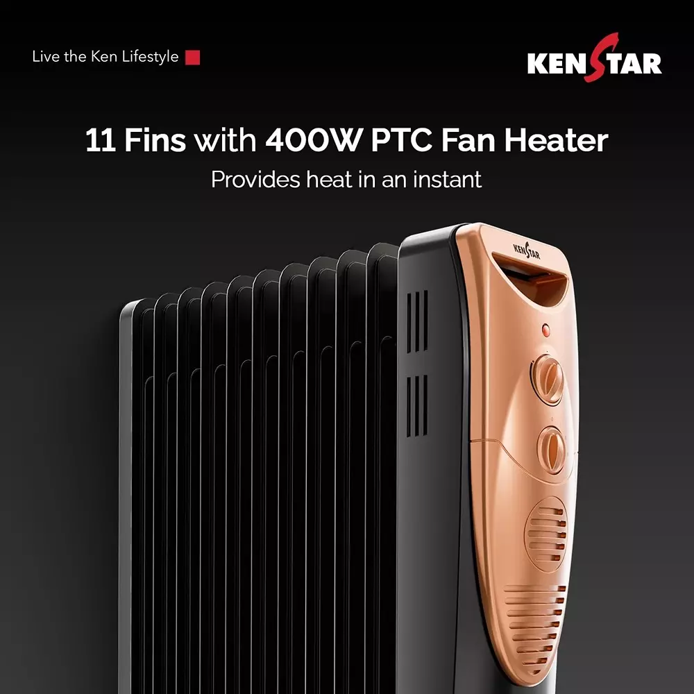 kenstar-2900-w-oil-filled-room-heater-with-400-w-ptc-fan-heater-11-fins-in-black-gold-color-luxora