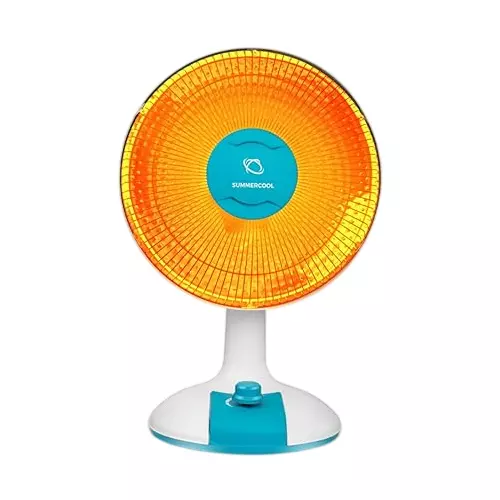 Summercool Sun Heater 350 mm (14 inch) Disc Size 500 W / 1000 W 2 Heiting Setting White & Blue