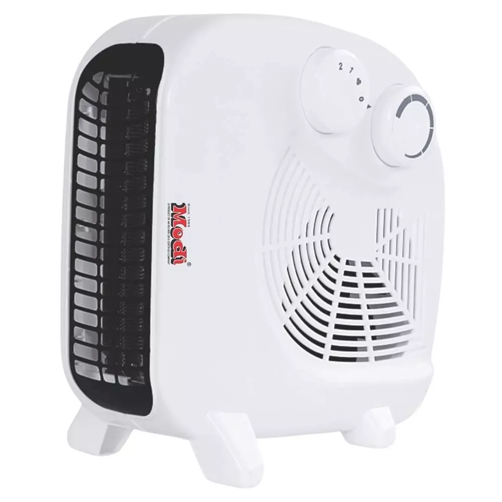 Modi Heat Max Fan Room Heater 1000 W/2000 W, Dual Heat Settings in White Color, HEATMAX-RH
