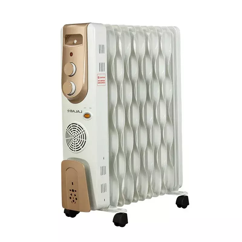 Bajaj Oil Filled Radiator Room Heater Beige & White 1900 W, Vienna 7F OFR
