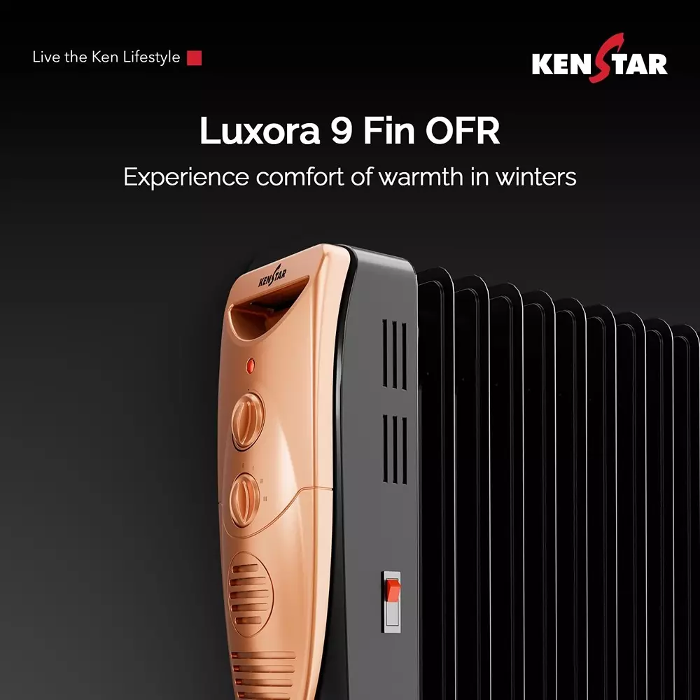 kenstar-2400-w-oil-filled-room-heater-with-400-w-ptc-fan-heater-9-fins-in-black-gold-color-luxora