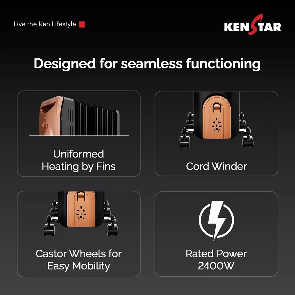 kenstar-2400-w-oil-filled-room-heater-with-400-w-ptc-fan-heater-9-fins-in-black-gold-color-luxora