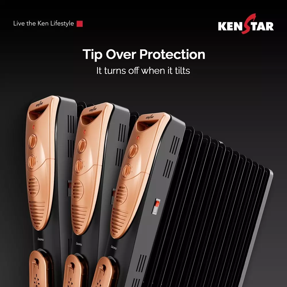 kenstar-2900-w-oil-filled-room-heater-with-400-w-ptc-fan-heater-13-fins-in-black-gold-color-luxora