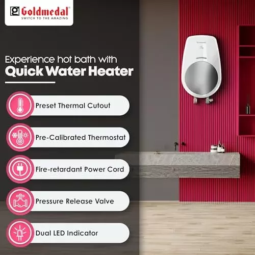 Goldmedal Insta24 Instant Water Heater 5.5 L White Silver, IWPS01005NWS