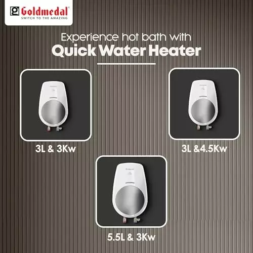 Goldmedal Insta24 Instant Water Heater 5.5 L White Silver, IWPS01005NWS