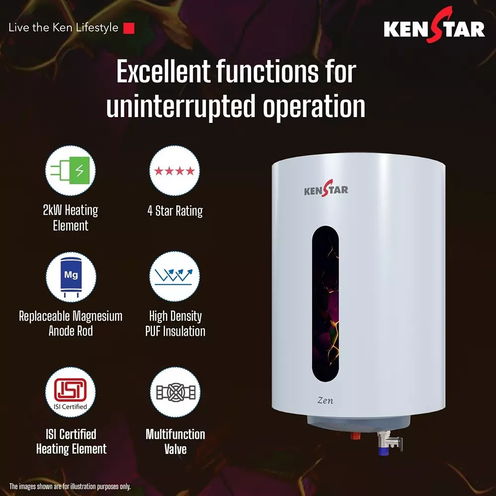kenstar-zen-storage-water-heater-white-grey-color-15-l-capacity