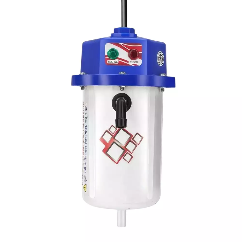 GENERIC Portable Mini Instant Geyser ABS Plastic 1 L Capacity 3000 W Power Copper Heating Element, White & Blue