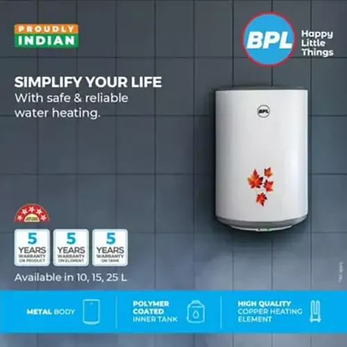 BPL BLAZE+ Storage Water Heater 10 L Capacity White, BSWHMET10L2KW5SPO