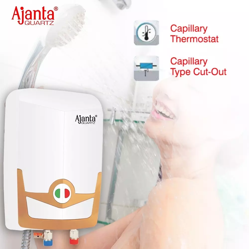 Ajanta QUIK HOT Instant Water Heater 3 L Capacity with Heavy Duty 3 KVA 1 Kg Copper Heating Element