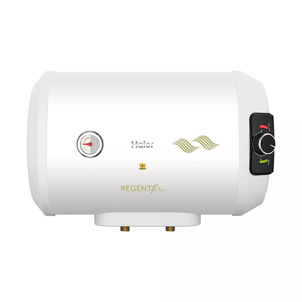 Haier Regenta Slim Series Cylindrical Water Heater White 25 L Capacity 2.2 kW Rated Power 4 Star Rating, ES25H-REGENTA SLIM (CP)
