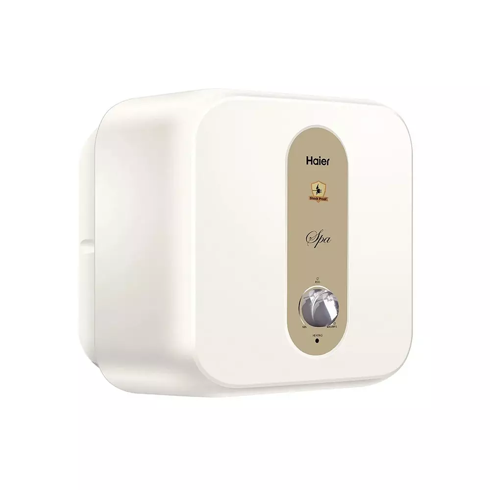 Haier SPA Series Square Water Heater Ivory 10 L Capacity 2 kW Rated Power 5 Star Rating, ES10V-S1I