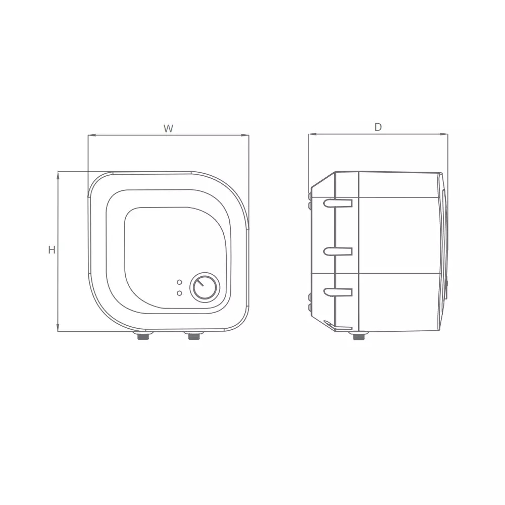 Jaquar Manual Water Heater Elena Prime Vertical Series 10 L White, EPM-WHT-V010