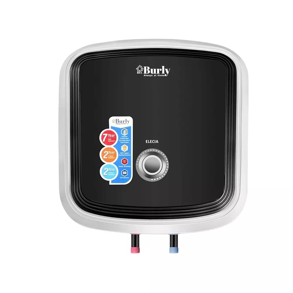 Burly Elecia 25 L Storage Water Heater 2 KW 5 Star Rating, Black