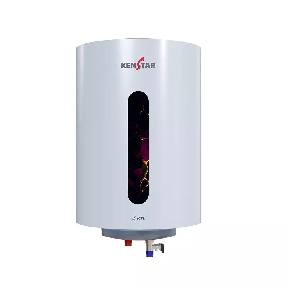 Kenstar 25 L Capacity Storage Water Heater (Geyser) 2000 W Power and 8 Bar Pressure in White & Grey Color, Zen