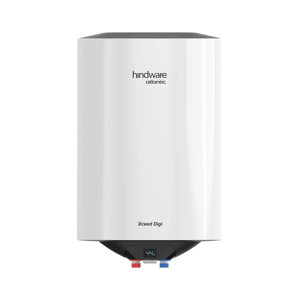 Hindware Xceed Digi Water Geyser 15 L Capacity 2 kW White Wall Mount, Xceed Digi15LWH