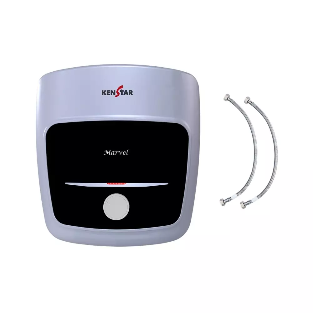 Kenstar MARVEL Storage Water Heater with Superior Glassline Coated Tank White and Blue Color 15 L Capacity