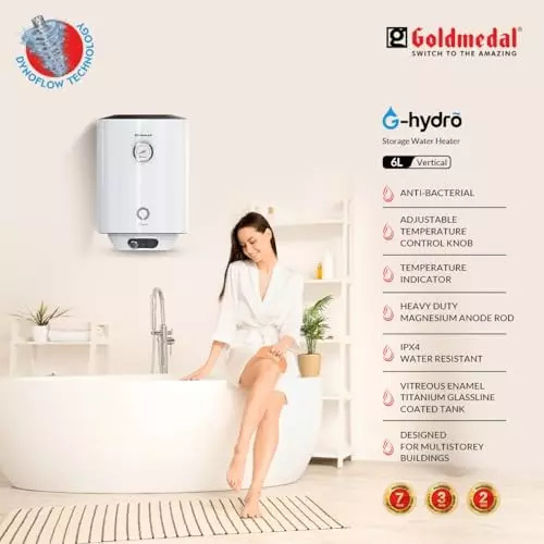 Goldmedal G-Hydro Vertical Storage Water Heater 15 L White, SWMS01015VWH