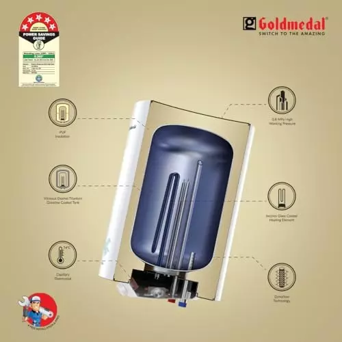 Goldmedal G-Hydro Vertical Storage Water Heater 15 L White, SWMS01015VWH