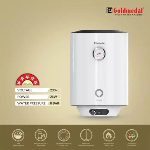Goldmedal G-Hydro Vertical Storage Water Heater 15 L White, SWMS01015VWH