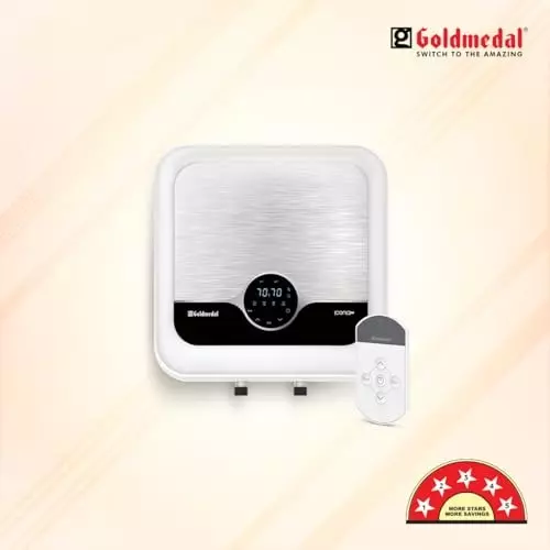 Goldmedal Iconiq Digi Vertical Storage Water Heater 15 L White with Remote Control, SWPL02015VWH