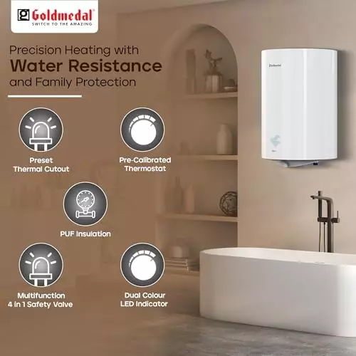 Goldmedal Tizio Vertical Storage Water Heater 6 L White, SWME01006VWH