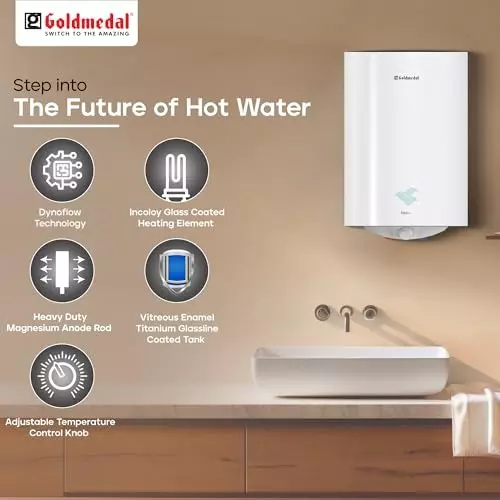 Goldmedal Tizio Vertical Storage Water Heater 6 L White, SWME01006VWH