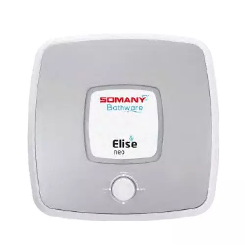 Somany Water Heater Geyser Signature Collection Vertical 2000 W Upto 6.5 Bar Pressure 15 L White, Elise Neo