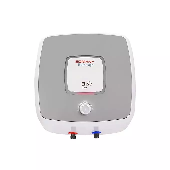 Somany Water Heater Geyser Signature Collection Vertical 2000 W Upto 6.5 Bar Pressure 15 L White, Elise Neo