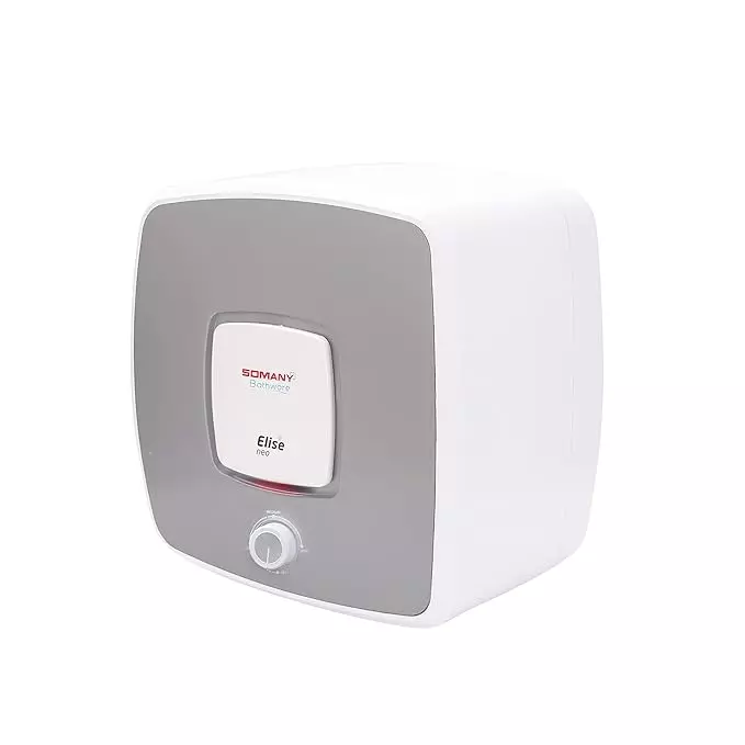 Somany Water Heater Geyser Signature Collection Vertical 2000 W Upto 6.5 Bar Pressure 15 L White, Elise Neo