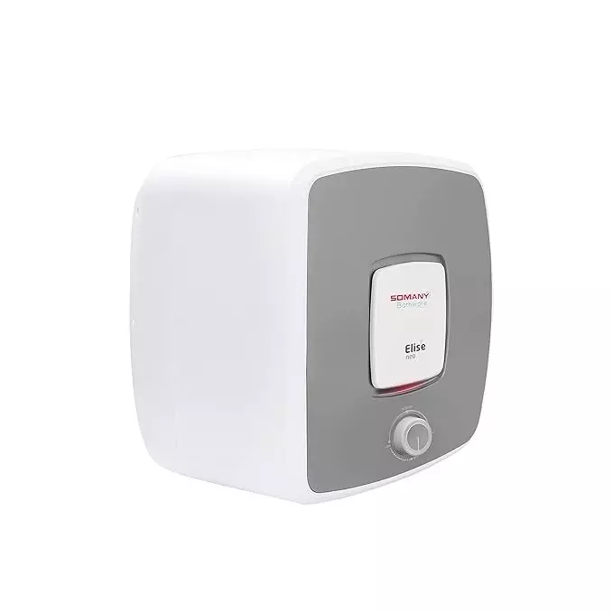 Somany Water Heater Geyser Signature Collection Vertical 2000 W Upto 6.5 Bar Pressure 15 L White, Elise Neo