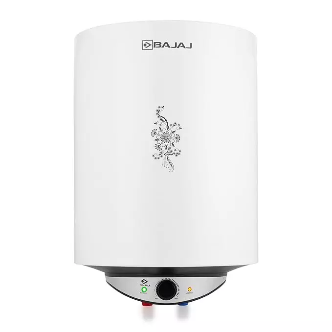 Bajaj 10 L Storage Water Heater Geyser Wall Mount Vertical Orientation 2000 W, 8 Bar Pressure, Edrea
