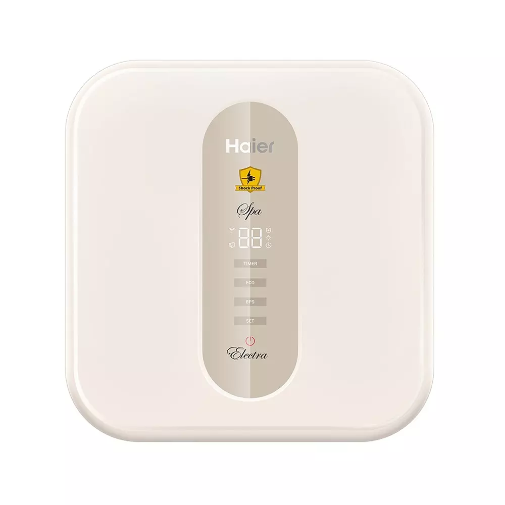 Haier SPA Series Square Water Heater Ivory 15 L Capacity 2000 W Rated Power 5 Star Rating, ES15V-SDI