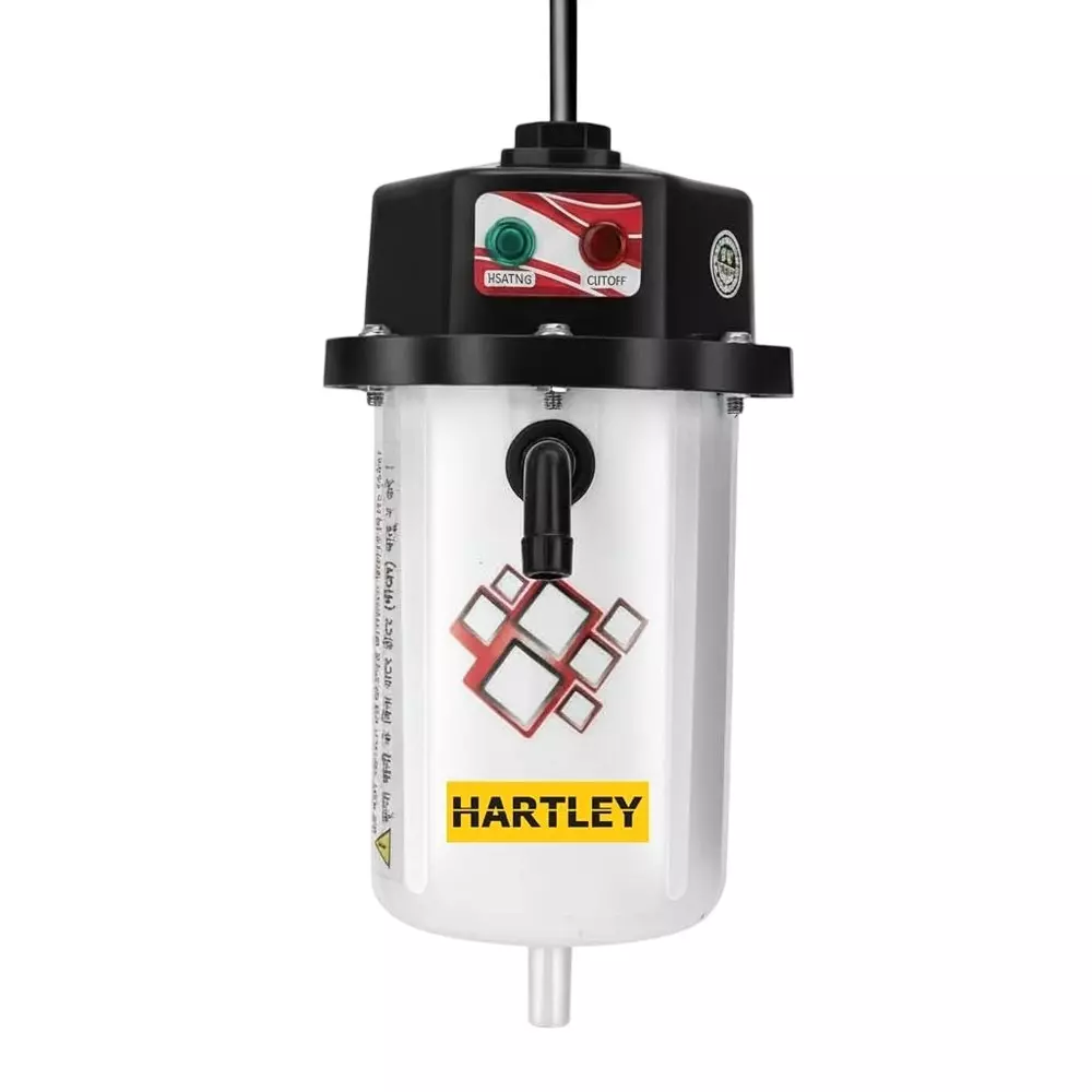 Hartley Portable Mini Instant Geyser ABS Plastic 1 L Capacity 3000 W Power Copper Heating Element, White & Black