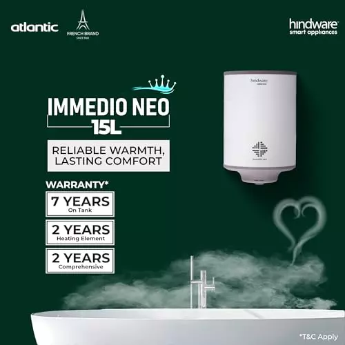 hindware-smart-appliances-water-heater-corded-electric-white-and-grey-wall-mount-230-v-35x515-cm-size-15-l-capacity-for-home-hotel-use-immedioa15lwhgry