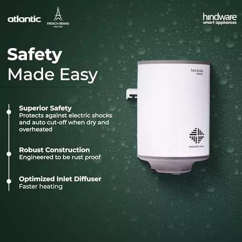 hindware-smart-appliances-water-heater-corded-electric-white-and-grey-wall-mount-230-v-35x515-cm-size-15-l-capacity-for-home-hotel-use-immedioa15lwhgry