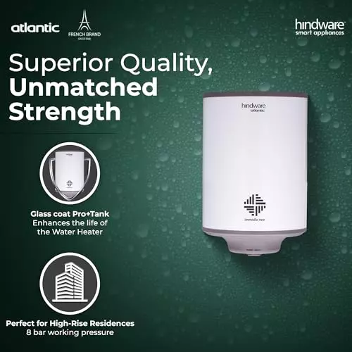 hindware-smart-appliances-water-heater-corded-electric-white-and-grey-wall-mount-230-v-35x515-cm-size-15-l-capacity-for-home-hotel-use-immedioa15lwhgry