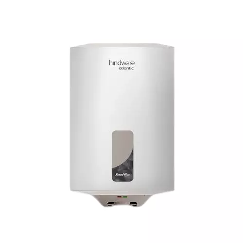 Hindware Smart Appliances 10 L Wall Mount Water Geyser Glass Lined Tank White & Grey, Immedio Plus