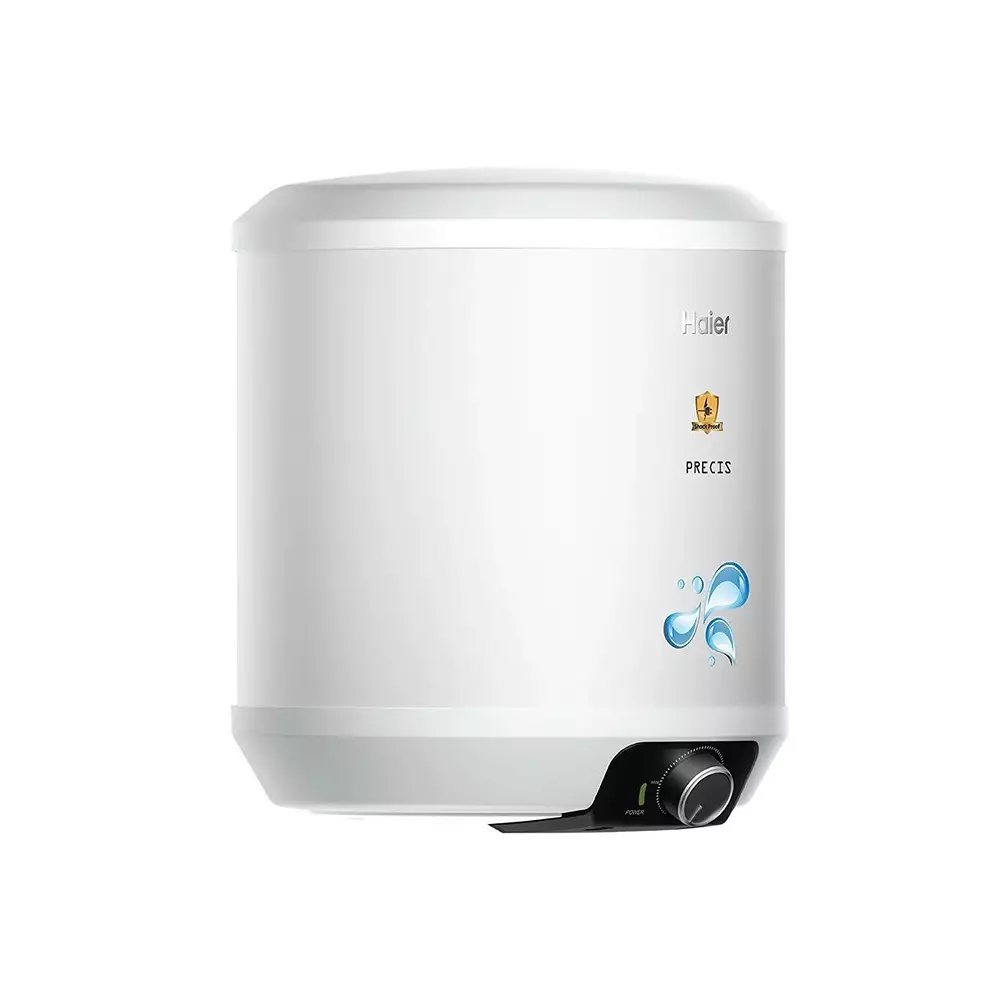 Haier PRECIS Series Cylindrical Water Heater White 25 L Capacity 2 kW Rated Power 5 Star Rating, ES25V-PRECIS